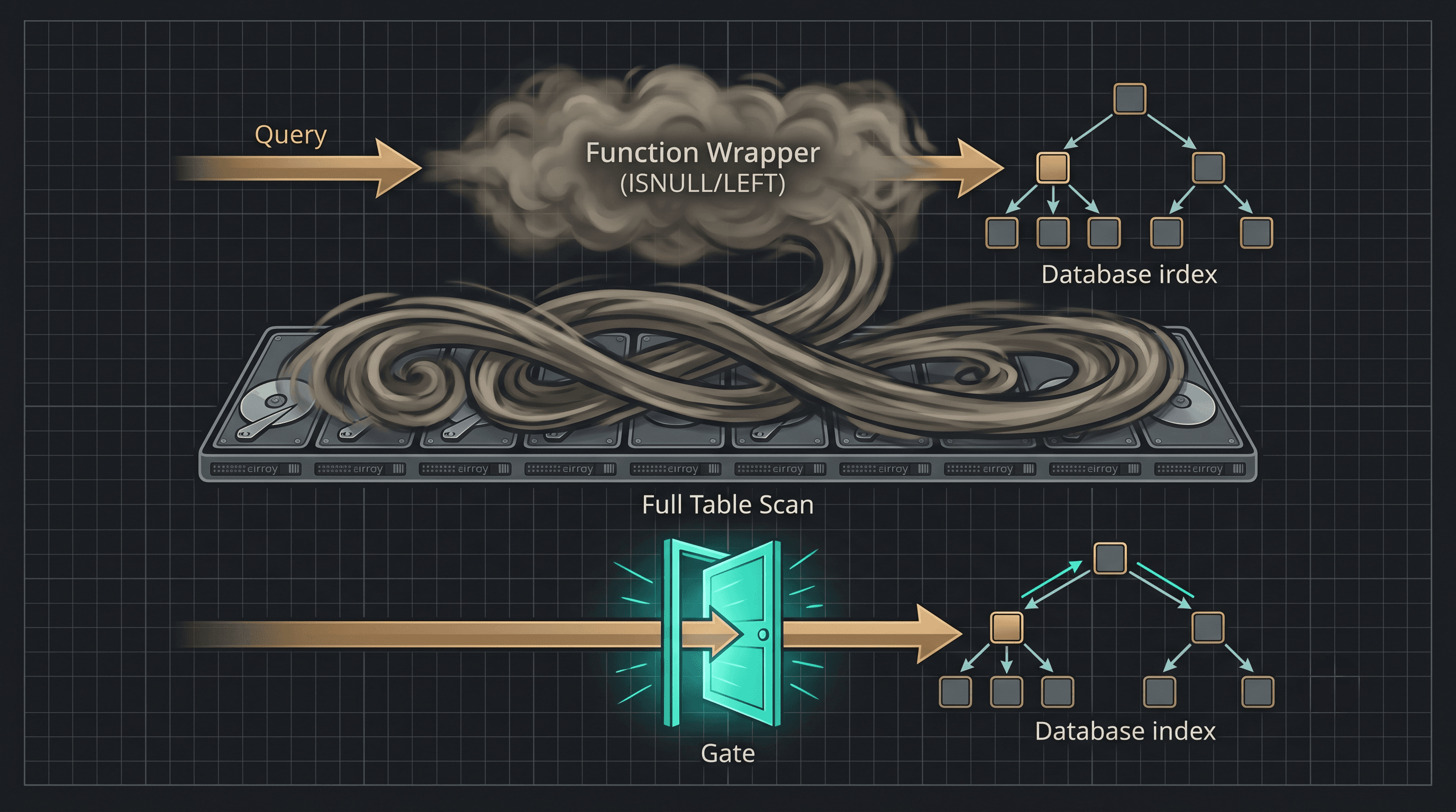 Non-SARGable Queries: How Function-Wrapped Columns Force Full Table Scans